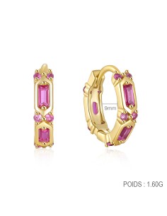 Boucles d'oreilles argent 925 doré à l'or fin - REC ROSE