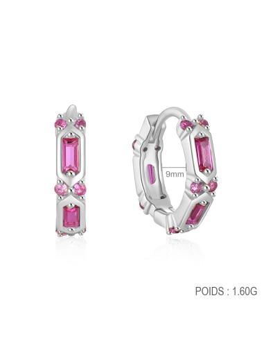 Boucles d'oreilles argent 925 - REC ROSE