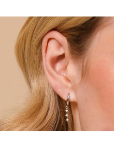Boucles d'oreilles argent 925 - TRIO LOSANGE 2