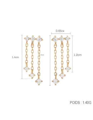 Boucles d'oreilles argent 925 doré à l'or fin -...