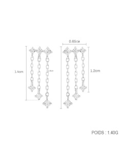 Boucles d'oreilles argent 925 - BARRETTE