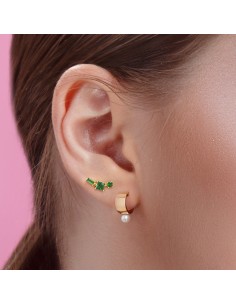 Boucles d'oreilles argent 925 - TRIO CZ 2