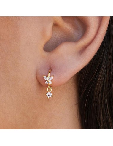 Boucles d'oreilles argent 925 doré à l'or fin -...