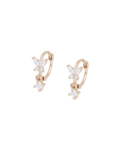 Boucles d'oreilles argent 925 doré à l'or fin - PAPILLON