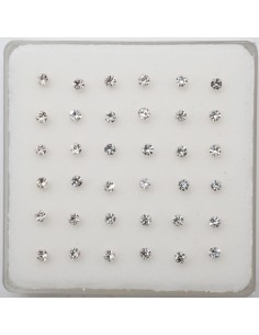 Piercing nez coudé 2.5mm CZ tige argent