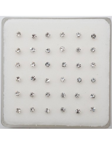Piercing nez coudé 2.5mm CZ tige argent