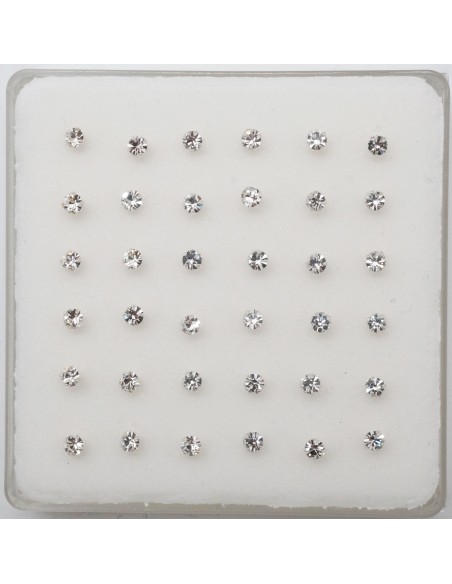 Piercing nez coudé 2.5mm CZ tige argent