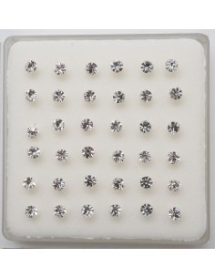 Piercing nez coudé 3mm CZ tige argent