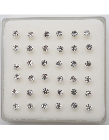 Piercing nez coudé 3mm CZ tige argent