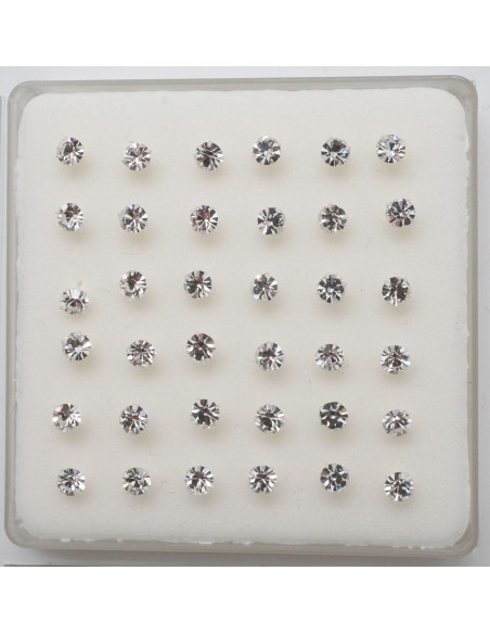 Piercing nez coudé 3mm CZ tige argent