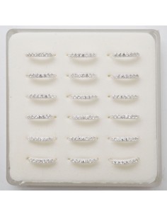 Piercing nez anneau flex tige argent avec CZ