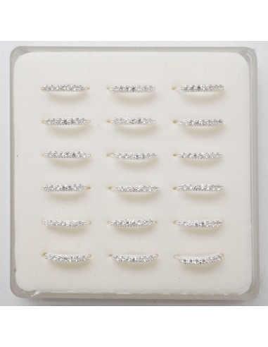 Piercing nez anneau flex tige argent avec CZ