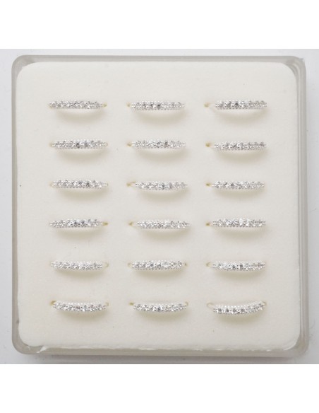 Piercing nez anneau flex tige argent avec CZ