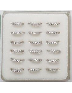 Piercing nez anneau flex avec CZ en acier