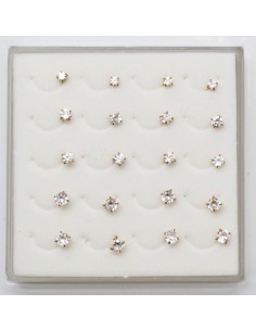 Piercing nez tourbillon CZ en acier doré