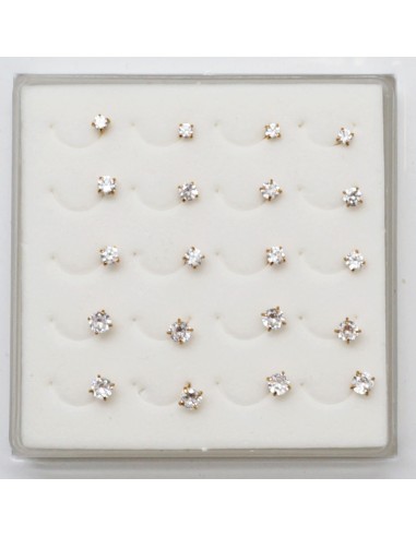 Piercing nez tourbillon CZ en acier doré