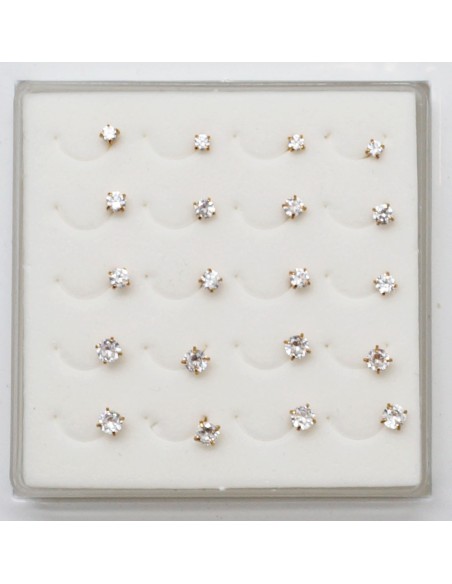 Piercing nez tourbillon CZ en acier doré