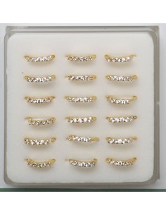 Piercing nez anneau flex avec CZ en acier doré